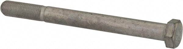 Made in USA - 3/8-24 UNF, 4" Length Under Head Hex Head Cap Screw - Partially Threaded, Grade 5 Steel, Zinc-Plated Finish, 9/16" Hex - Apex Tool & Supply