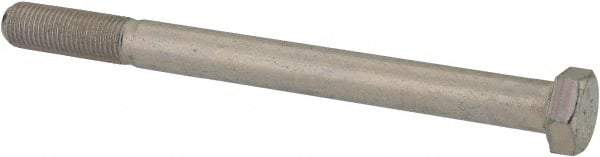 Made in USA - 3/8-24 UNF, 4-1/2" Length Under Head Hex Head Cap Screw - Partially Threaded, Grade 5 Steel, Zinc-Plated Finish, 9/16" Hex - Apex Tool & Supply