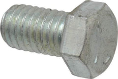 Made in USA - 7/16-14 UNC, 3/4" Length Under Head Hex Head Cap Screw - Fully Threaded, Grade 5 Steel, Zinc-Plated Finish, 5/8" Hex - Apex Tool & Supply