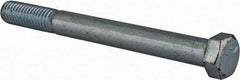 Made in USA - 7/16-14 UNC, 4-1/2" Length Under Head Hex Head Cap Screw - Partially Threaded, Grade 5 Steel, Zinc-Plated Finish, 5/8" Hex - Apex Tool & Supply