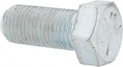 Made in USA - 7/16-20 UNF, 1" Length Under Head Hex Head Cap Screw - Fully Threaded, Grade 5 Steel, Zinc-Plated Finish, 5/8" Hex - Apex Tool & Supply