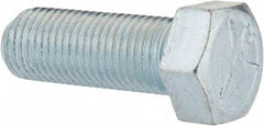 Made in USA - 7/16-20 UNF, 1-1/4" Length Under Head Hex Head Cap Screw - Fully Threaded, Grade 5 Steel, Zinc-Plated Finish, 5/8" Hex - Apex Tool & Supply