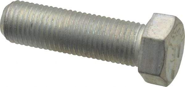 Made in USA - 7/16-20 UNF, 1-1/2" Length Under Head Hex Head Cap Screw - Fully Threaded, Grade 5 Steel, Zinc-Plated Finish, 5/8" Hex - Apex Tool & Supply