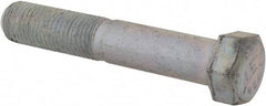 Made in USA - 7/16-20 UNF, 2-1/2" Length Under Head Hex Head Cap Screw - Partially Threaded, Grade 5 Steel, Zinc-Plated Finish, 5/8" Hex - Apex Tool & Supply