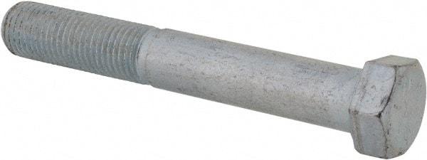 Made in USA - 7/16-20 UNF, 3" Length Under Head Hex Head Cap Screw - Partially Threaded, Grade 5 Steel, Zinc-Plated Finish, 5/8" Hex - Apex Tool & Supply