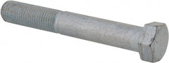 Made in USA - 7/16-20 UNF, 3" Length Under Head Hex Head Cap Screw - Partially Threaded, Grade 5 Steel, Zinc-Plated Finish, 5/8" Hex - Apex Tool & Supply