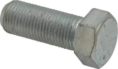 Made in USA - 9/16-18 UNF, 1-1/2" Length Under Head Hex Head Cap Screw - Fully Threaded, Grade 5 Steel, Zinc-Plated Finish, 13/16" Hex - Apex Tool & Supply