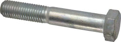 Made in USA - 3/4-10 UNC, 4-1/2" Length Under Head Hex Head Cap Screw - Partially Threaded, Grade 5 Steel, Zinc-Plated Finish, 1-1/8" Hex - Apex Tool & Supply