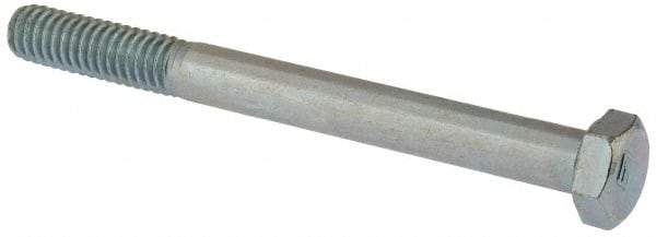 Value Collection - 5/16-18 UNC, 3-1/4" Length Under Head Hex Head Cap Screw - Partially Threaded, Grade 2 Steel, Zinc-Plated Finish, 1/2" Hex - Apex Tool & Supply