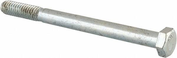 Value Collection - 5/16-18 UNC, 3-3/4" Length Under Head Hex Head Cap Screw - Partially Threaded, Grade 2 Steel, Zinc-Plated Finish, 1/2" Hex - Apex Tool & Supply
