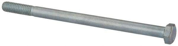 Value Collection - 5/16-18 UNC, 5" Length Under Head Hex Head Cap Screw - Partially Threaded, Grade 2 Steel, Zinc-Plated Finish, 1/2" Hex - Apex Tool & Supply