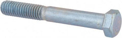 Value Collection - 3/8-16 UNC, 2-3/4" Length Under Head Hex Head Cap Screw - Partially Threaded, Grade 2 Steel, Zinc-Plated Finish, 9/16" Hex - Apex Tool & Supply
