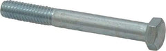 Value Collection - 3/8-16 UNC, 3" Length Under Head Hex Head Cap Screw - Partially Threaded, Grade 2 Steel, Zinc-Plated Finish, 9/16" Hex - Apex Tool & Supply