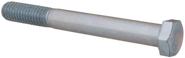 Value Collection - 3/8-16 UNC, 3-1/4" Length Under Head Hex Head Cap Screw - Partially Threaded, Grade 2 Steel, Zinc-Plated Finish, 9/16" Hex - Apex Tool & Supply