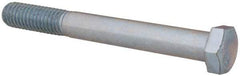 Value Collection - 3/8-16 UNC, 3-1/4" Length Under Head Hex Head Cap Screw - Partially Threaded, Grade 2 Steel, Zinc-Plated Finish, 9/16" Hex - Apex Tool & Supply