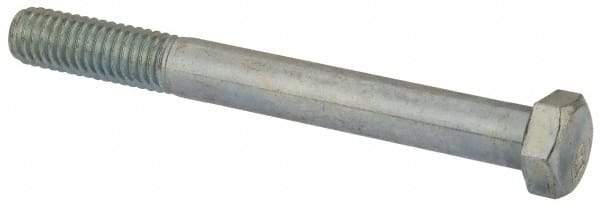 Value Collection - 3/8-16 UNC, 3-1/2" Length Under Head Hex Head Cap Screw - Partially Threaded, Grade 2 Steel, Zinc-Plated Finish, 9/16" Hex - Apex Tool & Supply