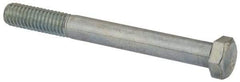 Value Collection - 3/8-16 UNC, 3-1/2" Length Under Head Hex Head Cap Screw - Partially Threaded, Grade 2 Steel, Zinc-Plated Finish, 9/16" Hex - Apex Tool & Supply