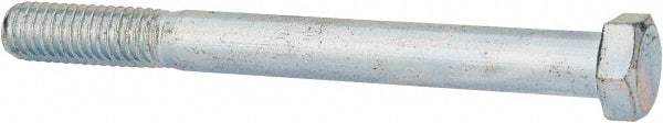 Value Collection - 3/8-16 UNC, 3-3/4" Length Under Head Hex Head Cap Screw - Partially Threaded, Grade 2 Steel, Zinc-Plated Finish, 9/16" Hex - Apex Tool & Supply
