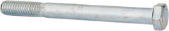 Value Collection - 3/8-16 UNC, 3-3/4" Length Under Head Hex Head Cap Screw - Partially Threaded, Grade 2 Steel, Zinc-Plated Finish, 9/16" Hex - Apex Tool & Supply
