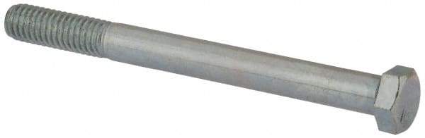 Value Collection - 3/8-16 UNC, 4" Length Under Head Hex Head Cap Screw - Partially Threaded, Grade 2 Steel, Zinc-Plated Finish, 9/16" Hex - Apex Tool & Supply