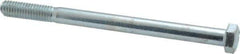 Value Collection - 3/8-16 UNC, 5" Length Under Head Hex Head Cap Screw - Partially Threaded, Grade 2 Steel, Zinc-Plated Finish, 9/16" Hex - Apex Tool & Supply