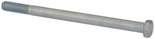 Value Collection - 3/8-16 UNC, 5-1/2" Length Under Head Hex Head Cap Screw - Partially Threaded, Grade 2 Steel, Zinc-Plated Finish, 9/16" Hex - Apex Tool & Supply