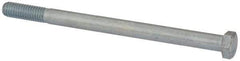 Value Collection - 3/8-16 UNC, 5-1/2" Length Under Head Hex Head Cap Screw - Partially Threaded, Grade 2 Steel, Zinc-Plated Finish, 9/16" Hex - Apex Tool & Supply