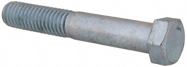 Value Collection - 7/16-14 UNC, 2-3/4" Length Under Head Hex Head Cap Screw - Partially Threaded, Grade 2 Steel, Zinc-Plated Finish, 5/8" Hex - Apex Tool & Supply