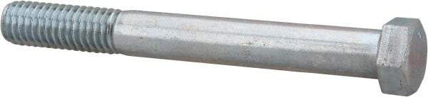 Value Collection - 7/16-14 UNC, 3-3/4" Length Under Head Hex Head Cap Screw - Partially Threaded, Grade 2 Steel, Zinc-Plated Finish, 5/8" Hex - Apex Tool & Supply
