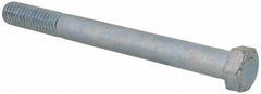 Value Collection - 7/16-14 UNC, 4-1/2" Length Under Head Hex Head Cap Screw - Partially Threaded, Grade 2 Steel, Zinc-Plated Finish, 5/8" Hex - Apex Tool & Supply