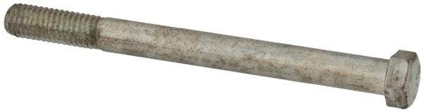 Value Collection - 7/16-14 UNC, 5" Length Under Head Hex Head Cap Screw - Partially Threaded, Grade 2 Steel, Zinc-Plated Finish, 5/8" Hex - Apex Tool & Supply