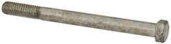 Value Collection - 7/16-14 UNC, 5" Length Under Head Hex Head Cap Screw - Partially Threaded, Grade 2 Steel, Zinc-Plated Finish, 5/8" Hex - Apex Tool & Supply
