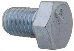 Value Collection - 1/2-13 UNC, 3/4" Length Under Head Hex Head Cap Screw - Fully Threaded, Grade 2 Steel, Zinc-Plated Finish, 3/4" Hex - Apex Tool & Supply