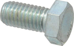 Value Collection - 1/2-13 UNC, 1" Length Under Head Hex Head Cap Screw - Fully Threaded, Grade 2 Steel, Zinc-Plated Finish, 3/4" Hex - Apex Tool & Supply