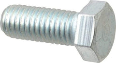 Value Collection - 1/2-13 UNC, 1-1/4" Length Under Head Hex Head Cap Screw - Fully Threaded, Grade 2 Steel, Zinc-Plated Finish, 3/4" Hex - Apex Tool & Supply