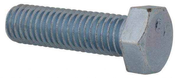 Value Collection - 1/2-13 UNC, 1-3/4" Length Under Head Hex Head Cap Screw - Fully Threaded, Grade 2 Steel, Zinc-Plated Finish, 3/4" Hex - Apex Tool & Supply