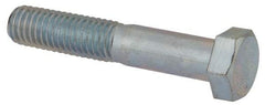 Value Collection - 1/2-13 UNC, 2-3/4" Length Under Head Hex Head Cap Screw - Partially Threaded, Grade 2 Steel, Zinc-Plated Finish, 3/4" Hex - Apex Tool & Supply