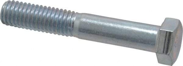 Value Collection - 1/2-13 UNC, 3" Length Under Head Hex Head Cap Screw - Partially Threaded, Grade 2 Steel, Zinc-Plated Finish, 3/4" Hex - Apex Tool & Supply