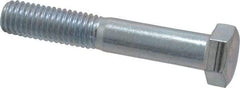 Value Collection - 1/2-13 UNC, 3" Length Under Head Hex Head Cap Screw - Partially Threaded, Grade 2 Steel, Zinc-Plated Finish, 3/4" Hex - Apex Tool & Supply