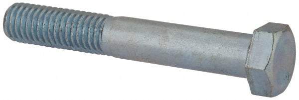 Value Collection - 1/2-13 UNC, 3-1/4" Length Under Head Hex Head Cap Screw - Partially Threaded, Grade 2 Steel, Zinc-Plated Finish, 3/4" Hex - Apex Tool & Supply