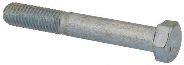 Value Collection - 1/2-13 UNC, 3-1/2" Length Under Head Hex Head Cap Screw - Partially Threaded, Grade 2 Steel, Zinc-Plated Finish, 3/4" Hex - Apex Tool & Supply