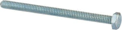 Value Collection - 1/4-20 UNC, 3-1/2" Length Under Head Hex Head Cap Screw - Fully Threaded, Grade 2 Steel, Zinc-Plated Finish, 7/16" Hex - Apex Tool & Supply