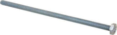 Value Collection - 1/4-20 UNC, 6" Length Under Head Hex Head Cap Screw - Fully Threaded, Grade 2 Steel, Zinc-Plated Finish, 7/16" Hex - Apex Tool & Supply