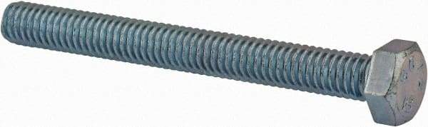 Value Collection - 5/16-18 UNC, 3" Length Under Head Hex Head Cap Screw - Fully Threaded, Grade 2 Steel, Zinc-Plated Finish, 1/2" Hex - Apex Tool & Supply