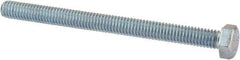 Value Collection - 5/16-18 UNC, 4" Length Under Head Hex Head Cap Screw - Fully Threaded, Grade 2 Steel, Zinc-Plated Finish, 1/2" Hex - Apex Tool & Supply