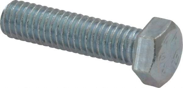 Value Collection - 3/8-16 UNC, 1-1/2" Length Under Head Hex Head Cap Screw - Fully Threaded, Grade 2 Steel, Zinc-Plated Finish, 9/16" Hex - Apex Tool & Supply