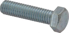 Value Collection - 3/8-16 UNC, 1-1/2" Length Under Head Hex Head Cap Screw - Fully Threaded, Grade 2 Steel, Zinc-Plated Finish, 9/16" Hex - Apex Tool & Supply