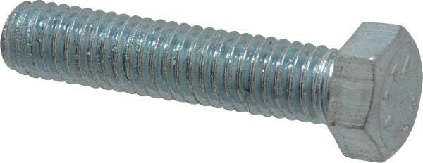 Value Collection - 3/8-16 UNC, 1-3/4" Length Under Head Hex Head Cap Screw - Fully Threaded, Grade 2 Steel, Zinc-Plated Finish, 9/16" Hex - Apex Tool & Supply