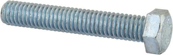 Value Collection - 3/8-16 UNC, 2-1/4" Length Under Head Hex Head Cap Screw - Fully Threaded, Grade 2 Steel, Zinc-Plated Finish, 9/16" Hex - Apex Tool & Supply
