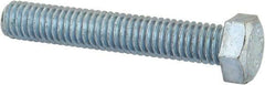 Value Collection - 3/8-16 UNC, 2-1/4" Length Under Head Hex Head Cap Screw - Fully Threaded, Grade 2 Steel, Zinc-Plated Finish, 9/16" Hex - Apex Tool & Supply